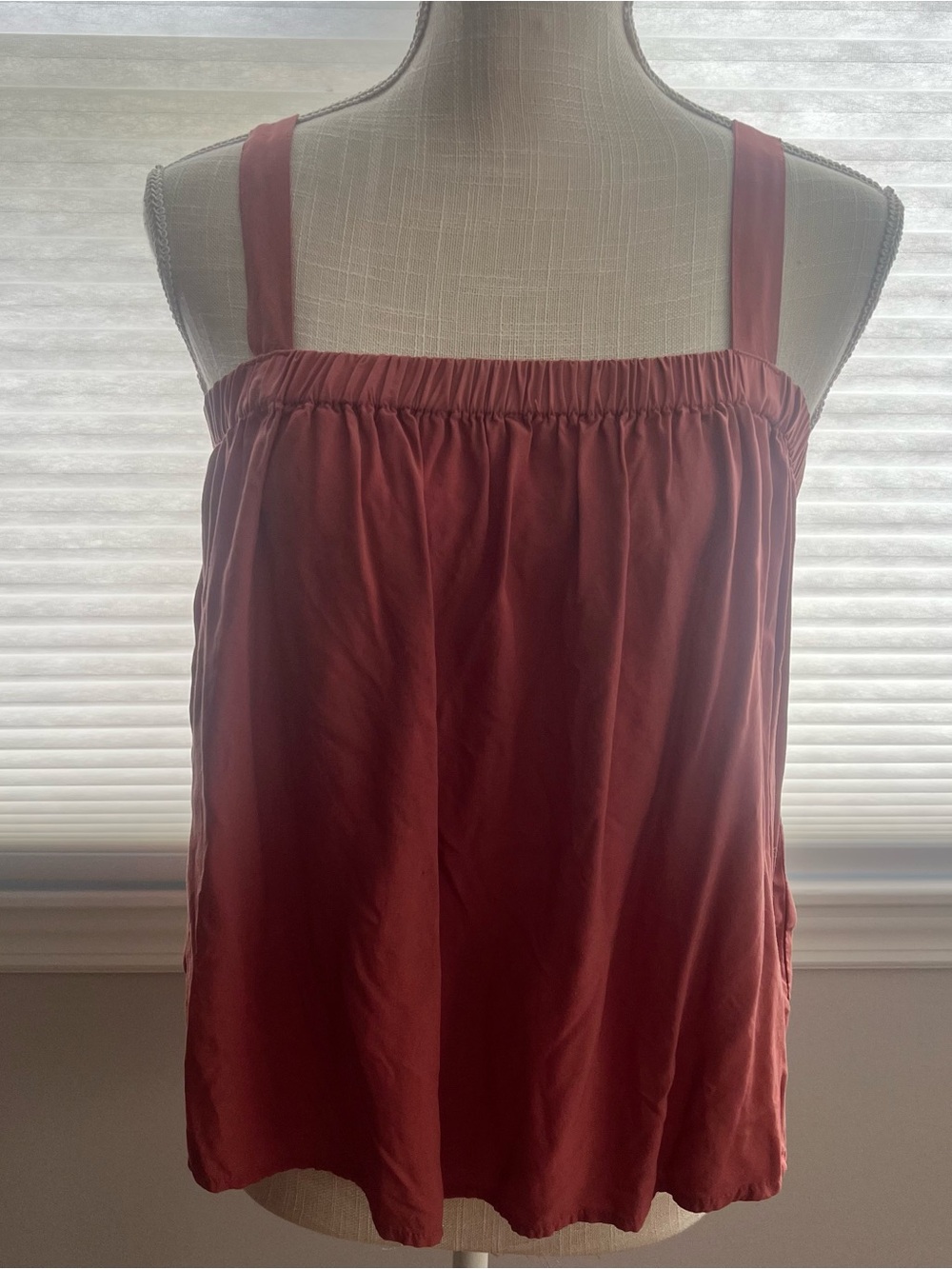 Old Navy Rust Square-Neck Tank Top with Tie-Back Detailing